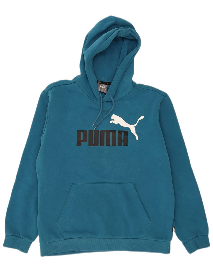 Мужской джемпер с капюшоном Puma, синий, хлопковый