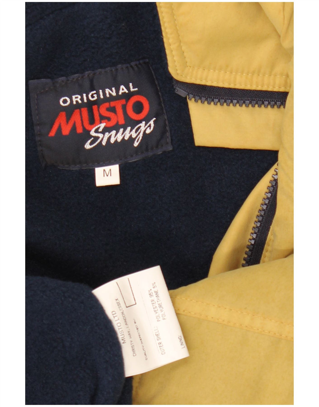 Мужская бомбер Musto с графическим рисунком UK 38 Средний желтый полиэстер Морской стиль