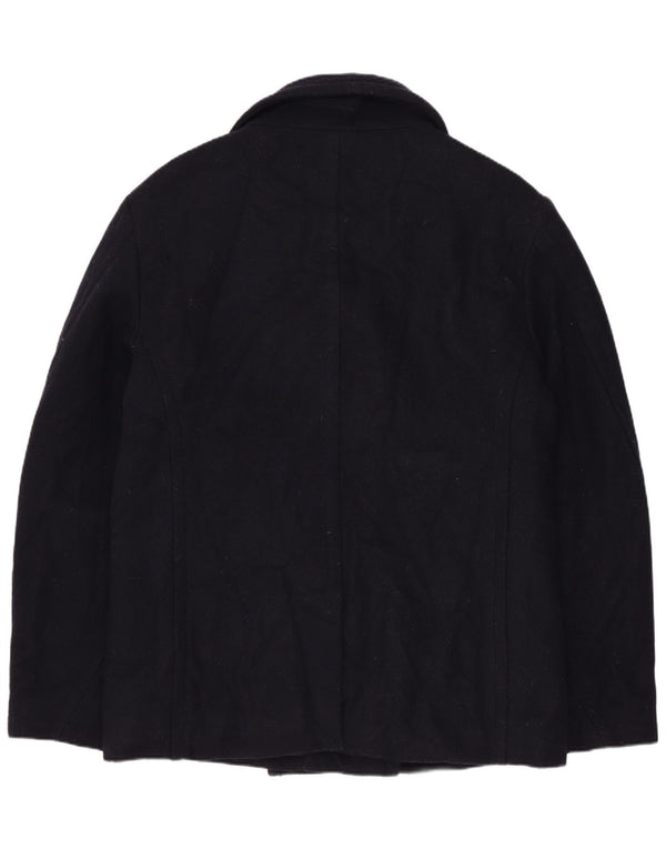 Женское полупальто Superdry UK 18 XL Темно-синее, шерсть