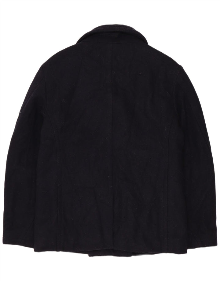 Женское полупальто Superdry UK 18 XL Темно-синее, шерсть