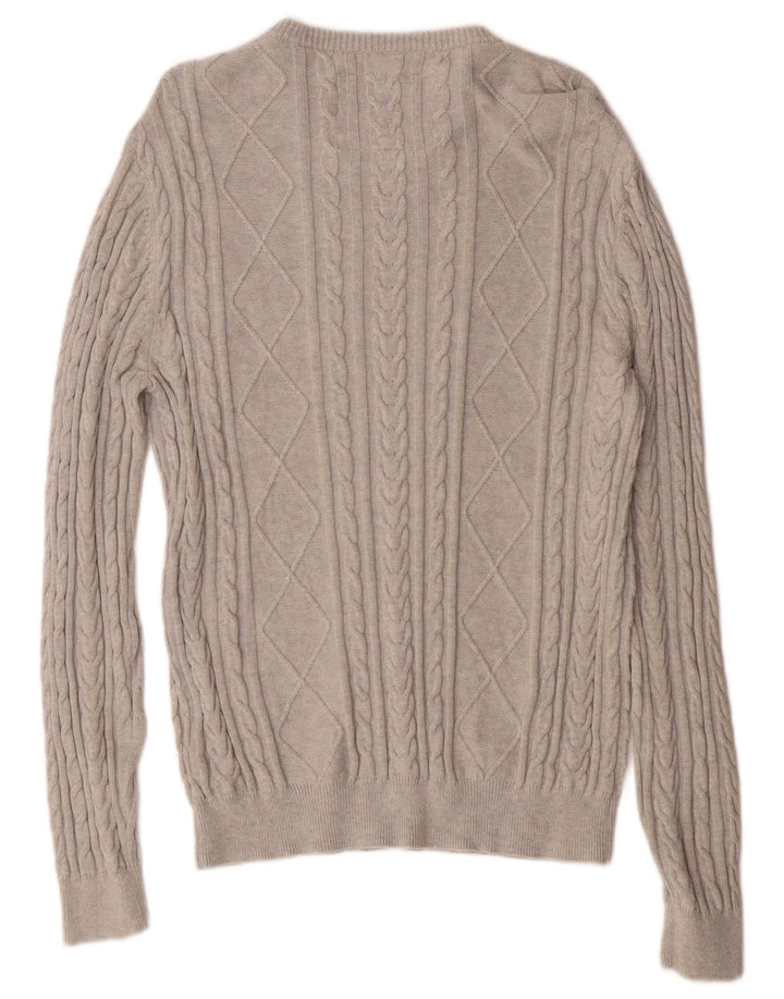 Jack Wills Mens Crew Neck Jumper Sweater Medium Grey Cotton Classic