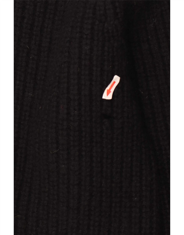 Мужской джемпер с вырезом лодочкой The Sweater Shop, средний черный, новый шерстяной