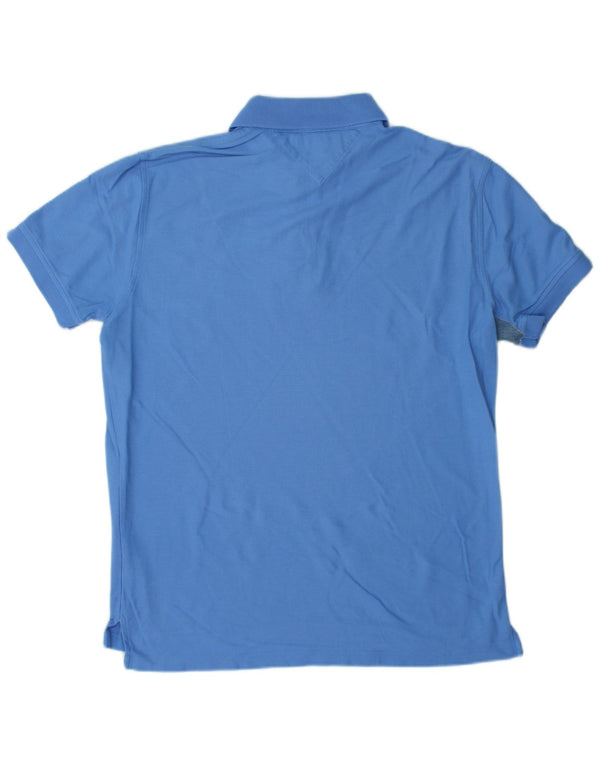 Мужская рубашка-поло обычного кроя TOMMY HILFIGER, большая синяя