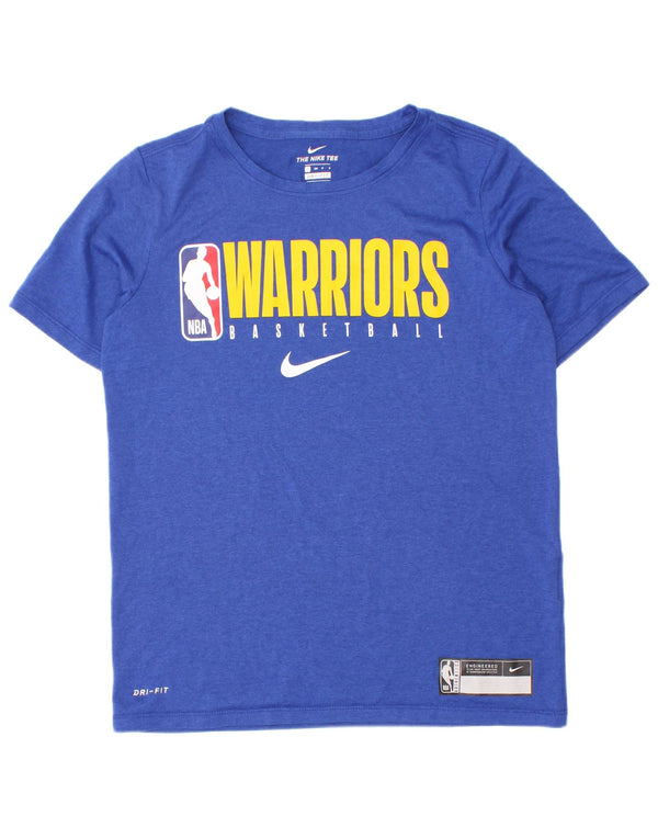 Футболка с рисунком Nike Golden State Warriors для мальчиков 8–9 лет, маленькая синяя