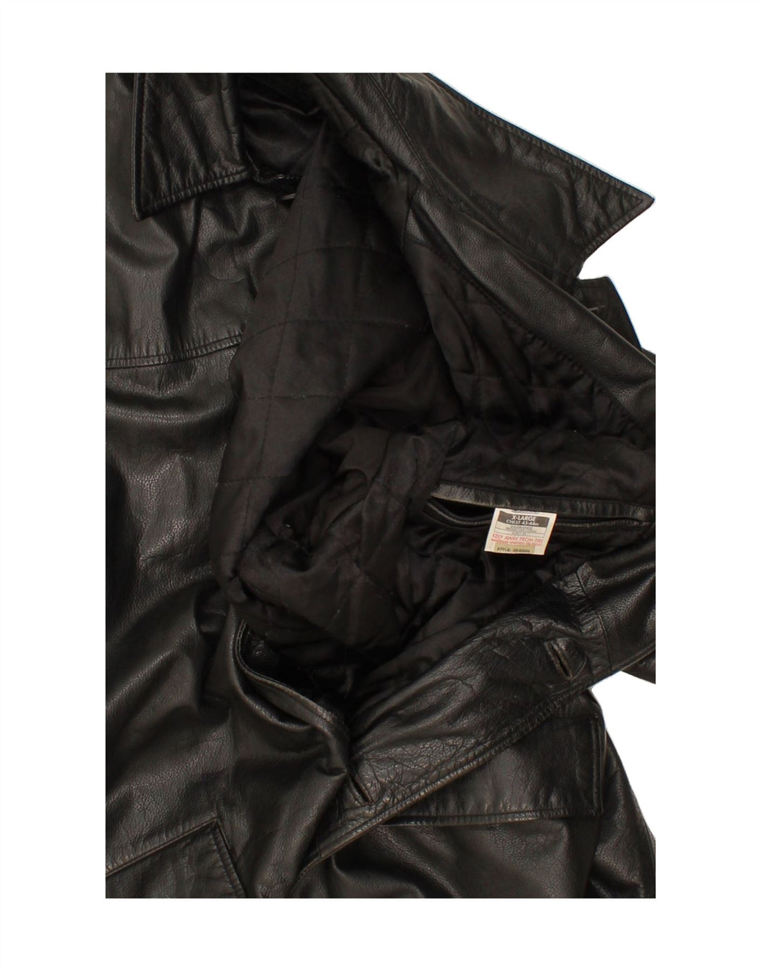 ST. BERNARD Mens Leather Jacket UK 42 XL Black Leather Vintage St. Bernard and Second-Hand St. Bernard from Messina Hembry 