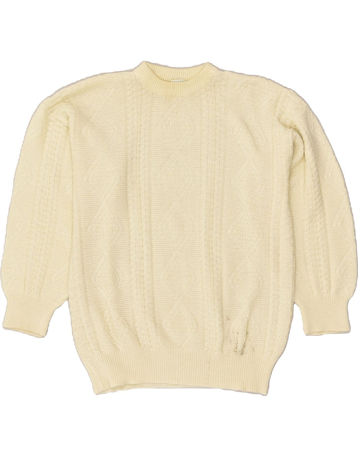VINTAGE Womens Crew Neck Jumper Sweater UK 18 XL Off White | Vintage Vintage | Thrift | Second-Hand Vintage | Used Clothing | Messina Hembry 
