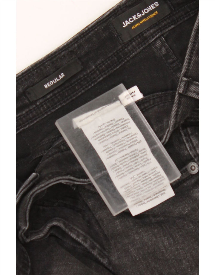 JACK & JONES Мужские джинсовые шорты стандартного размера с потертостями W30, средний черный хлопок