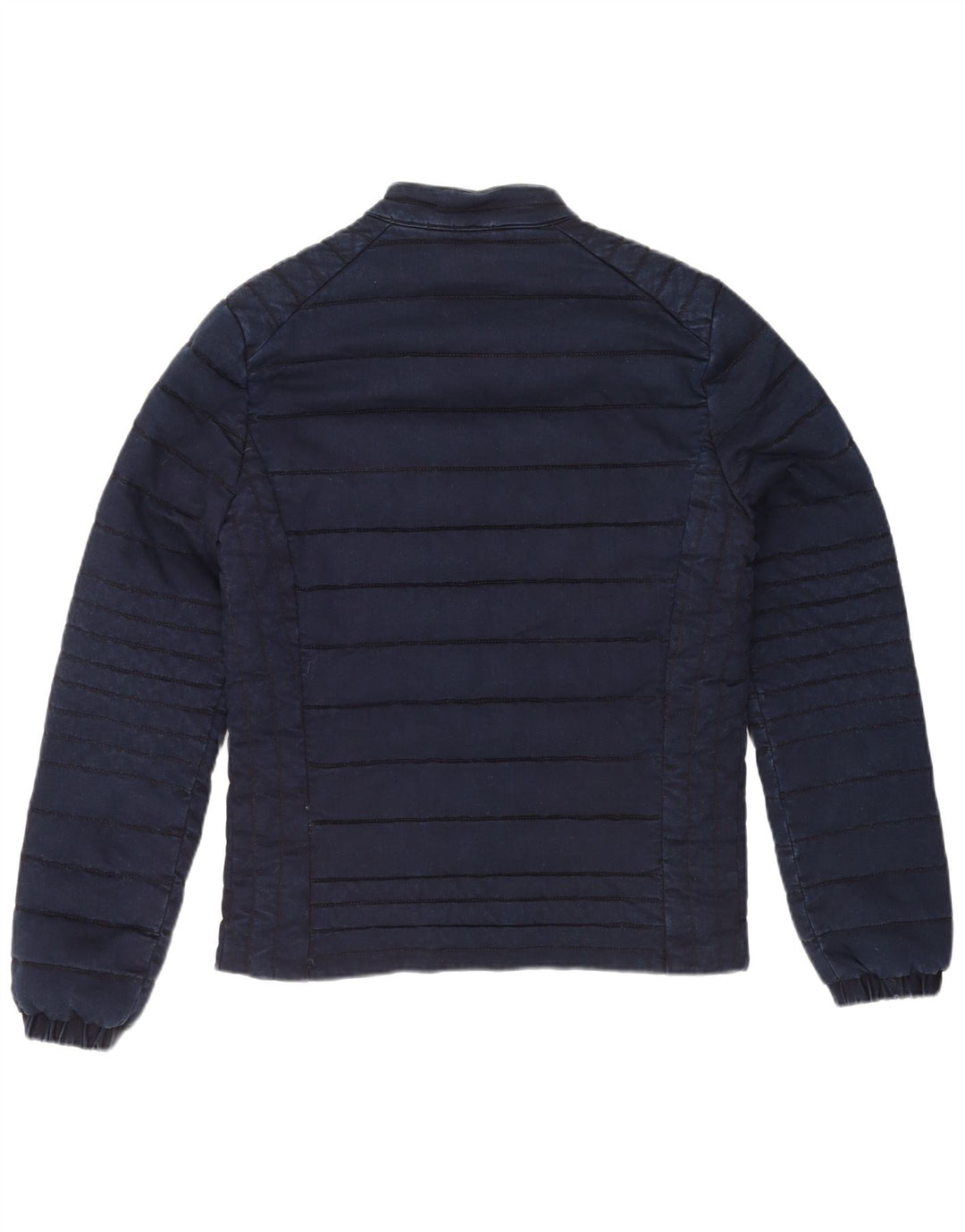 Мужская стеганая куртка Guess UK 40, большая, темно-синяя, хлопок