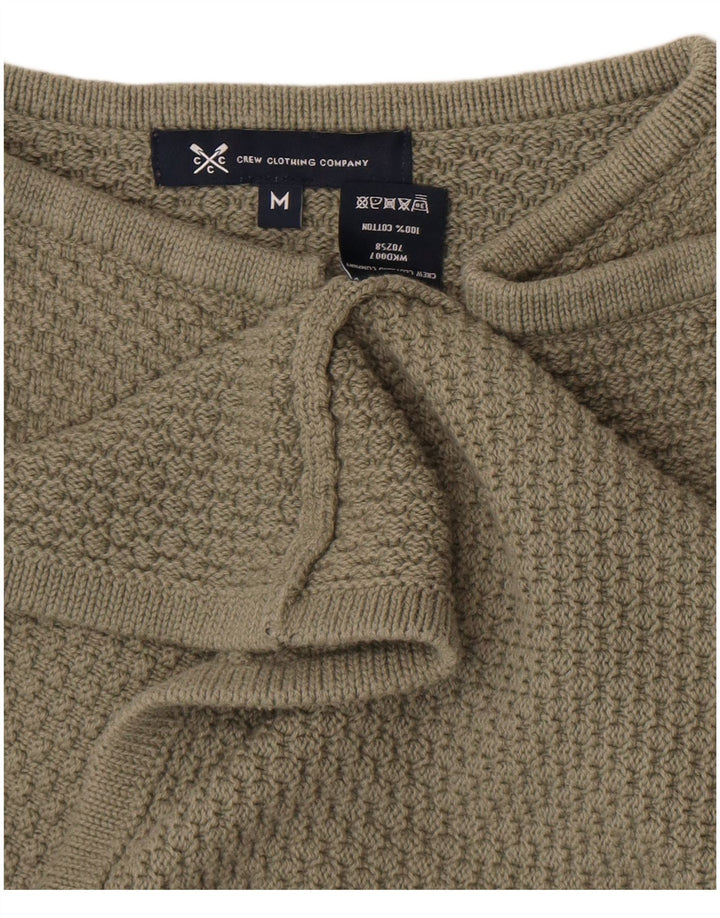 Crew Clothing Женский открытый кардиган-свитер UK 14, средний зеленый хлопок, хлопок