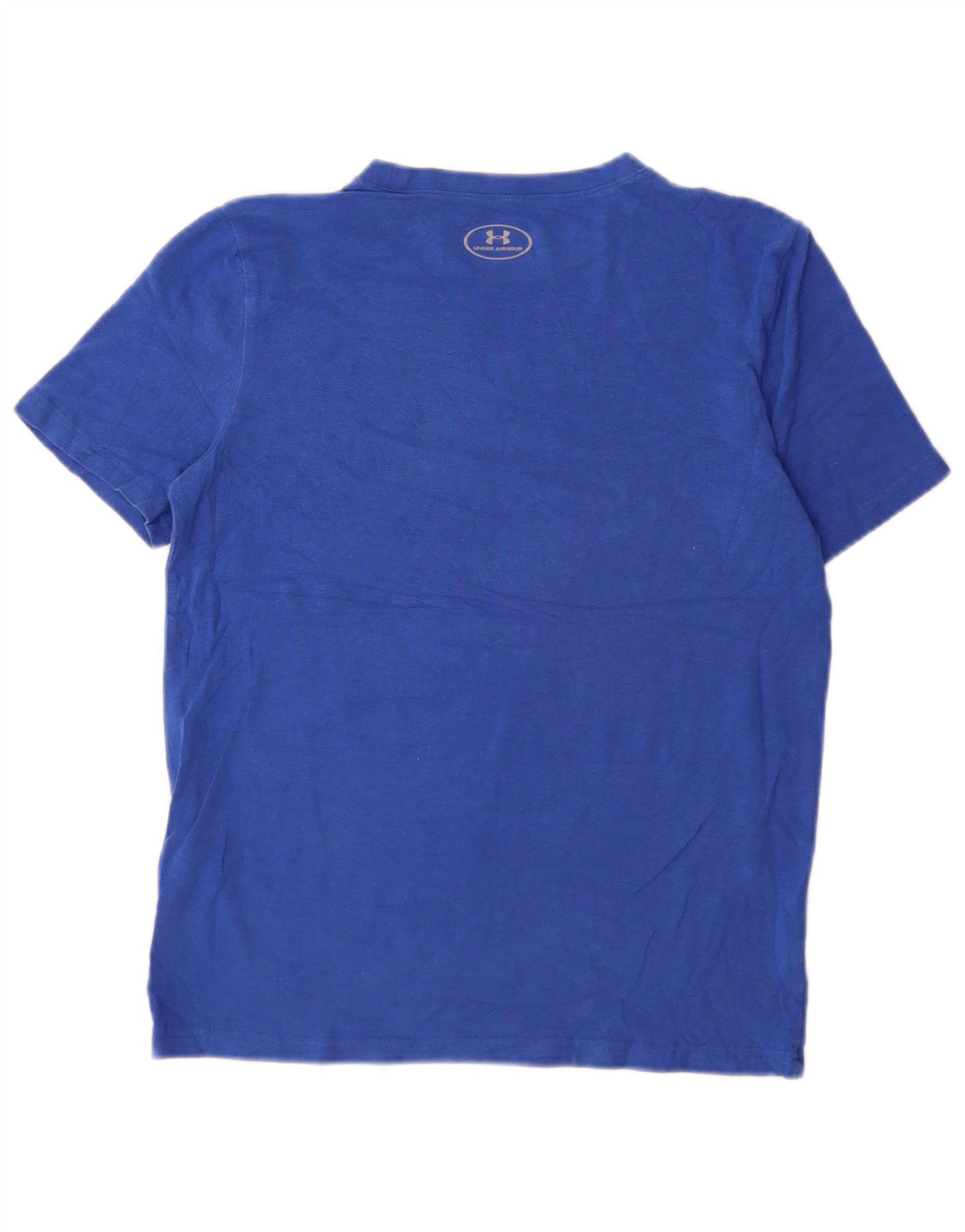 Свободная футболка UNDER ARMOR для девочек, топ 11–12 лет, большой синий хлопок