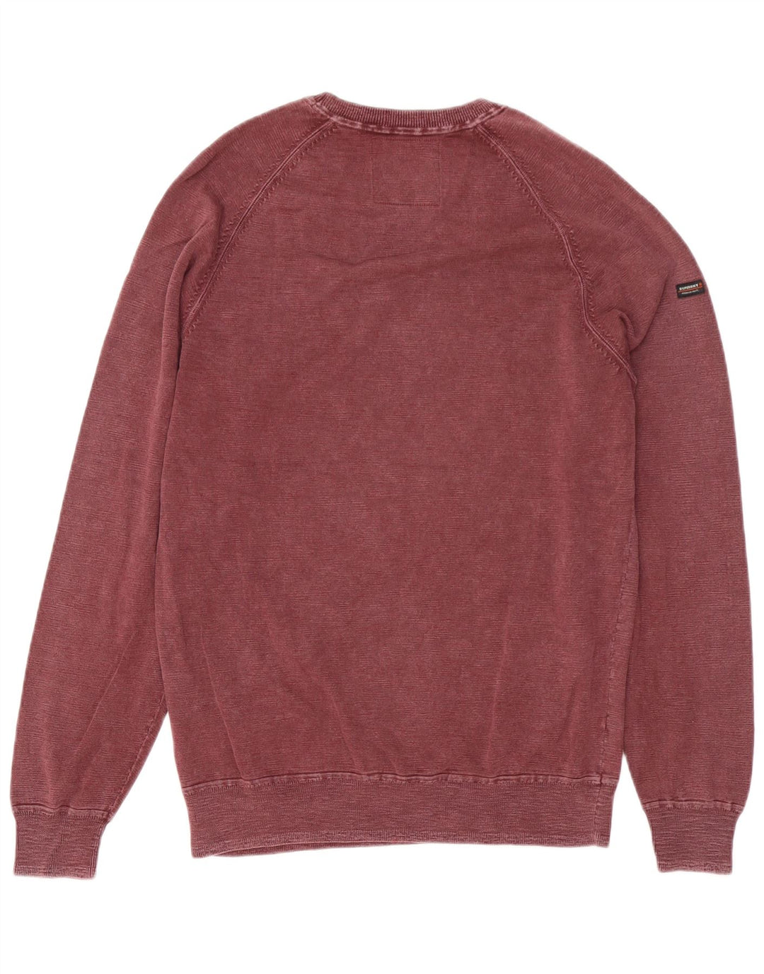 Мужской свитшот Superdry, большой бордовый хлопок, джемпер