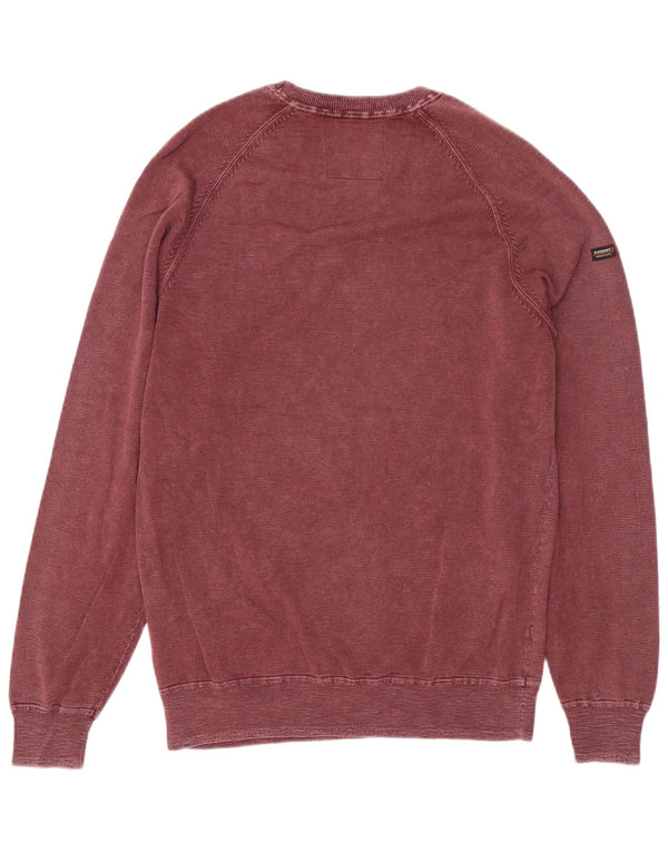 Мужской свитшот Superdry, большой бордовый хлопок, джемпер