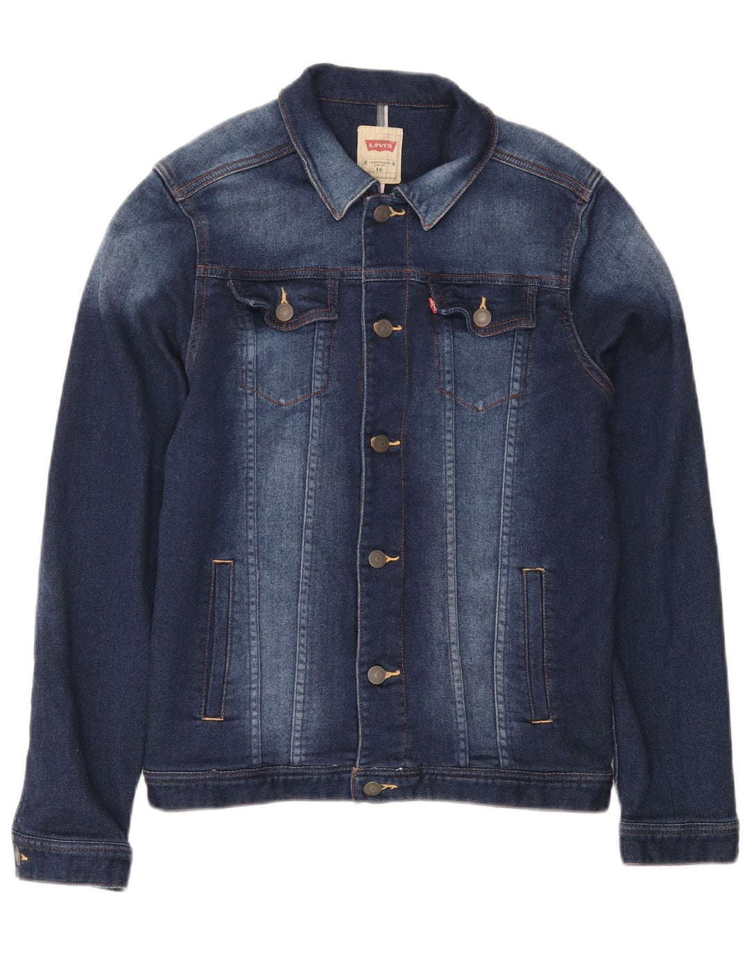 Джинсовая куртка Levi's для мальчиков 15-16 лет, синяя, хлопок