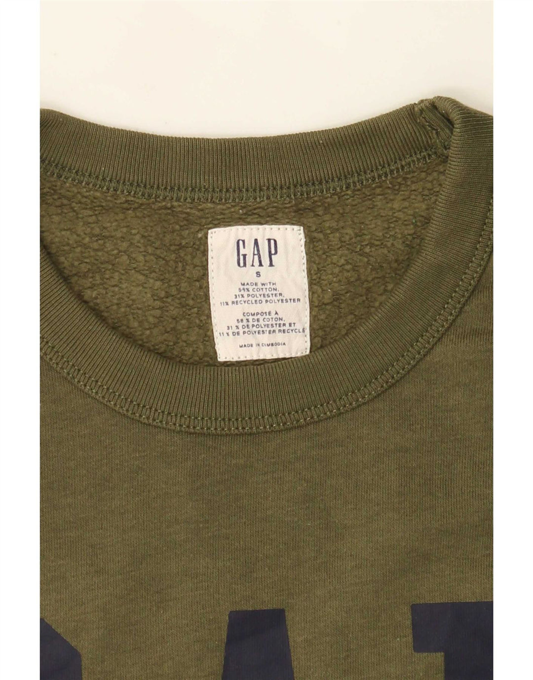 Мужской свитшот с рисунком Gap, маленький хлопковый джемпер цвета хаки