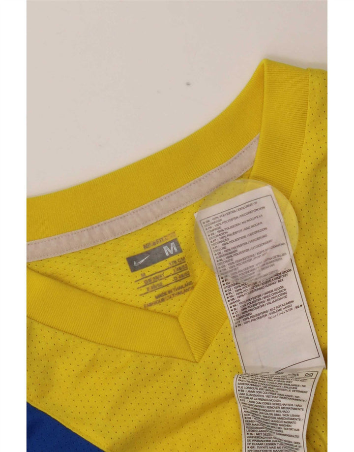 Мужская футболка с рисунком Nike Top UK 39/41, средний желтый, полиэстер с цветными блоками