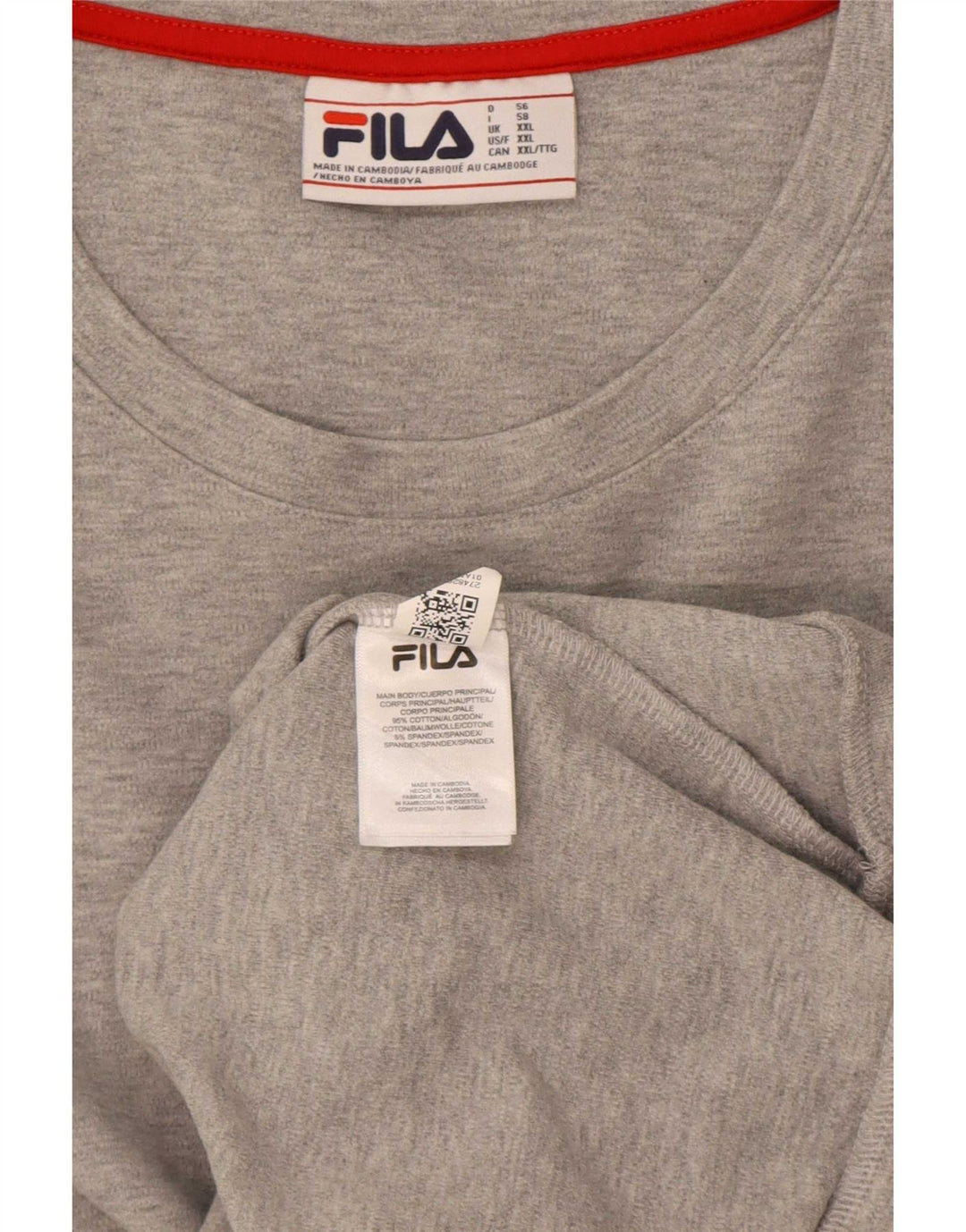 Fila Мужской свитшот 2XL Серый Хлопок