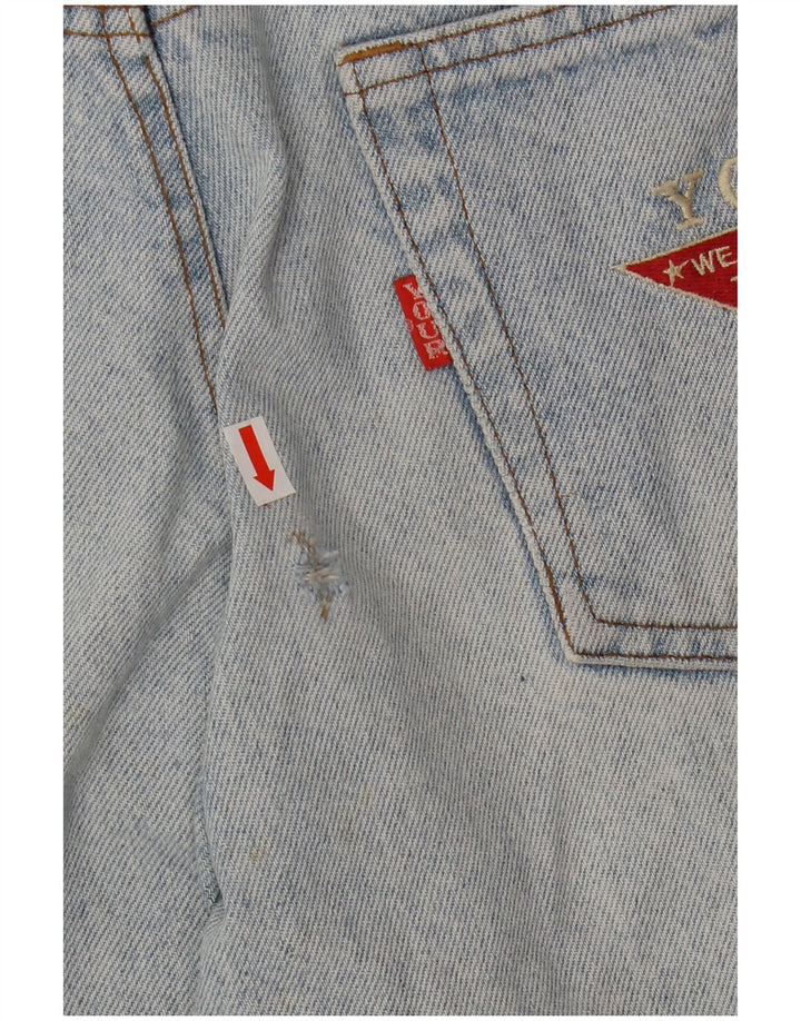 Винтажные мужские прямые джинсы W34 L30, синий хлопок