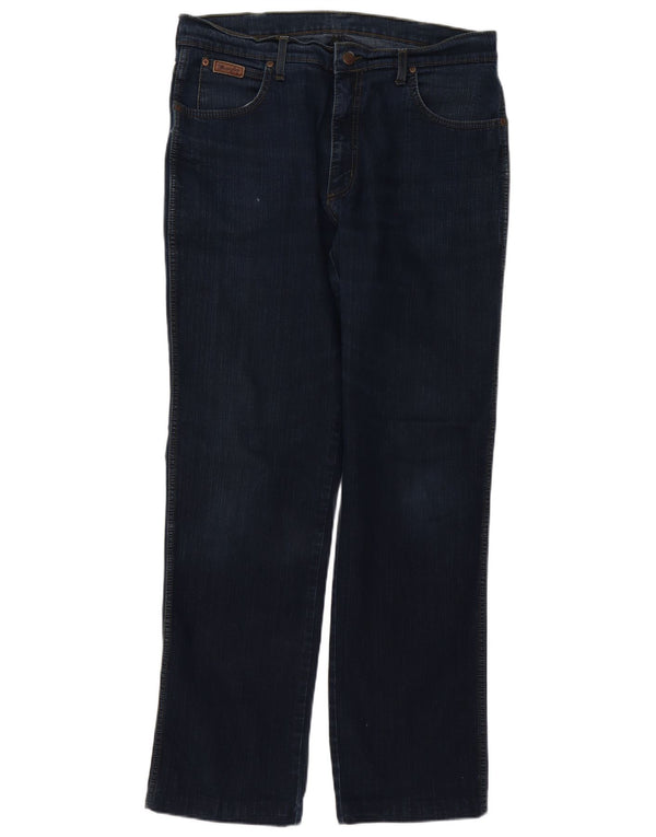 Мужские прямые джинсы Wrangler Texas Stretch W36 L34, темно-синий хлопок