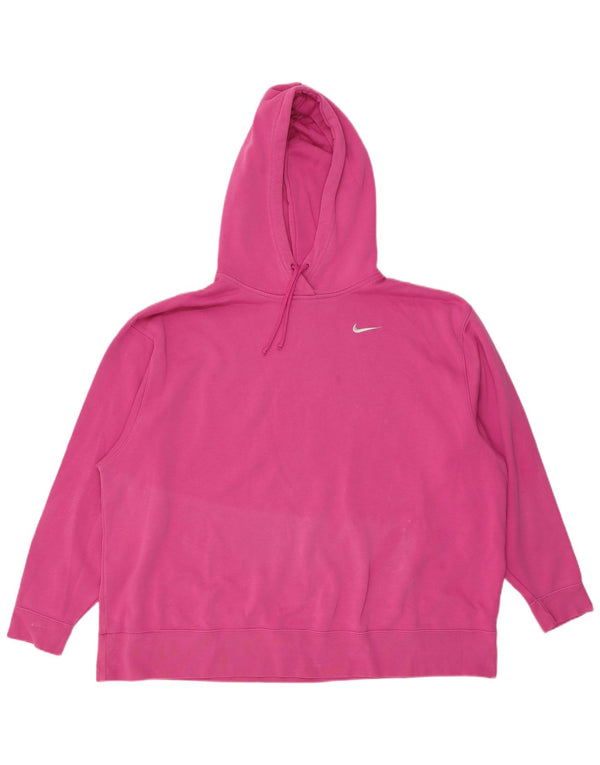 Женский джемпер с капюшоном оверсайз Nike UK 20 2XL, розовый хлопок