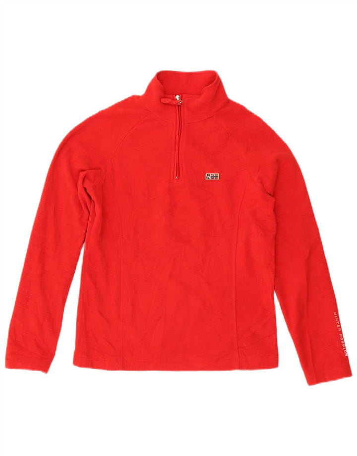 NAPAPIJRI Женский флисовый джемпер с воротником на молнии UK 10, маленький красный полиэстер