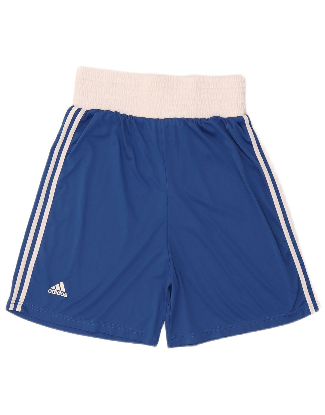 Мужские боксерские спортивные шорты Adidas, большие синие полиэстер с цветными блоками