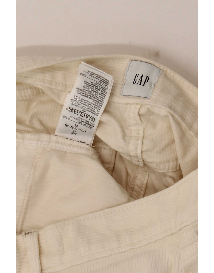 Женские вельветовые шорты Gap среднего размера W28 из хлопка белого цвета