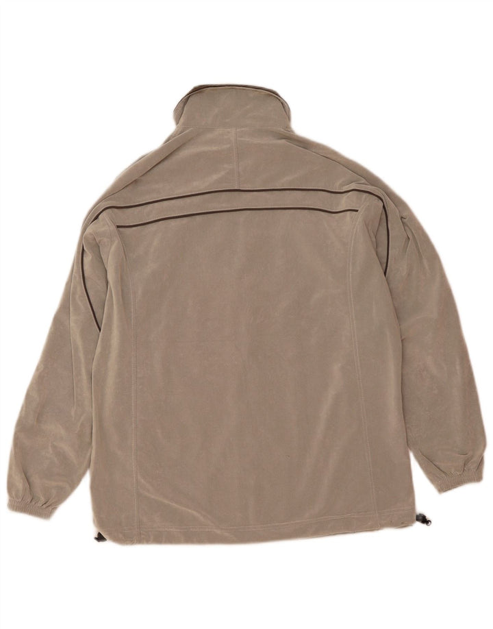 Мужской спортивный костюм Asics, верхняя куртка среднего серого цвета в полоску