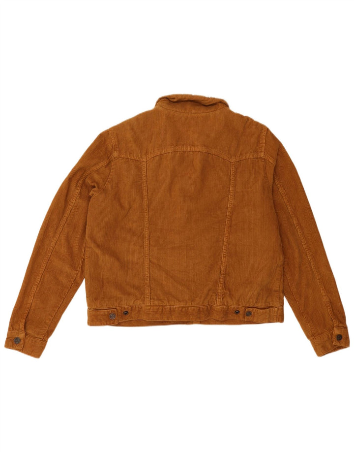 TOPSHOP Женская вельветовая куртка из шерпы UK 16, большой размер, коричневый хлопок