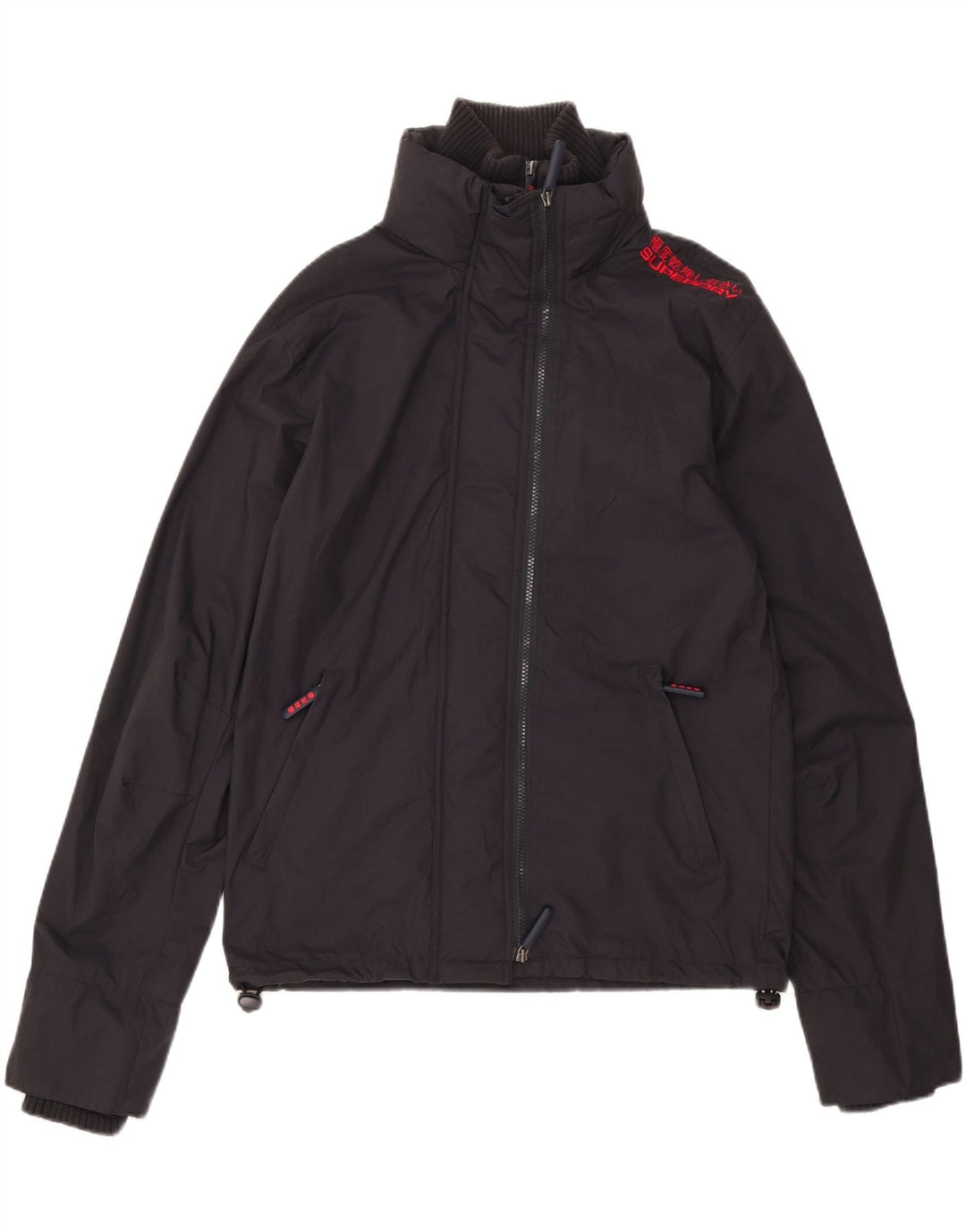 Мужская дождевик Superdry UK 40, большой темно-синий, нейлон