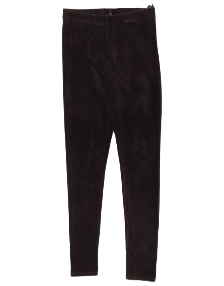 Женские леггинсы Marks & Spencer UK 10, маленькие, черные, хлопковые