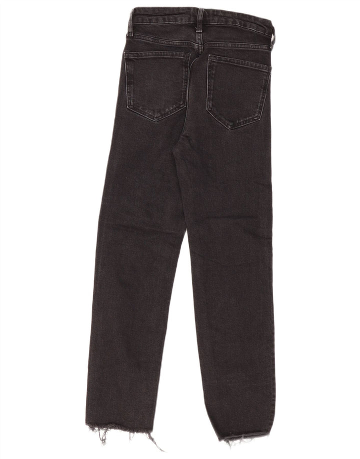 ZARA Womens High Waist Straight Jeans EU 36 XS W26 L27 Black