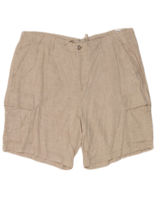 Женские шорты карго Marks & Spencer UK 18 XL W38 Бежевые льняные