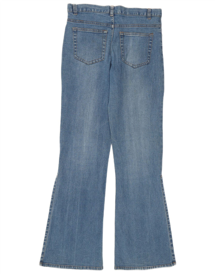 ВИНТАЖНЫЕ женские расклешенные джинсы, маленькие W28 L30, синие, хлопок