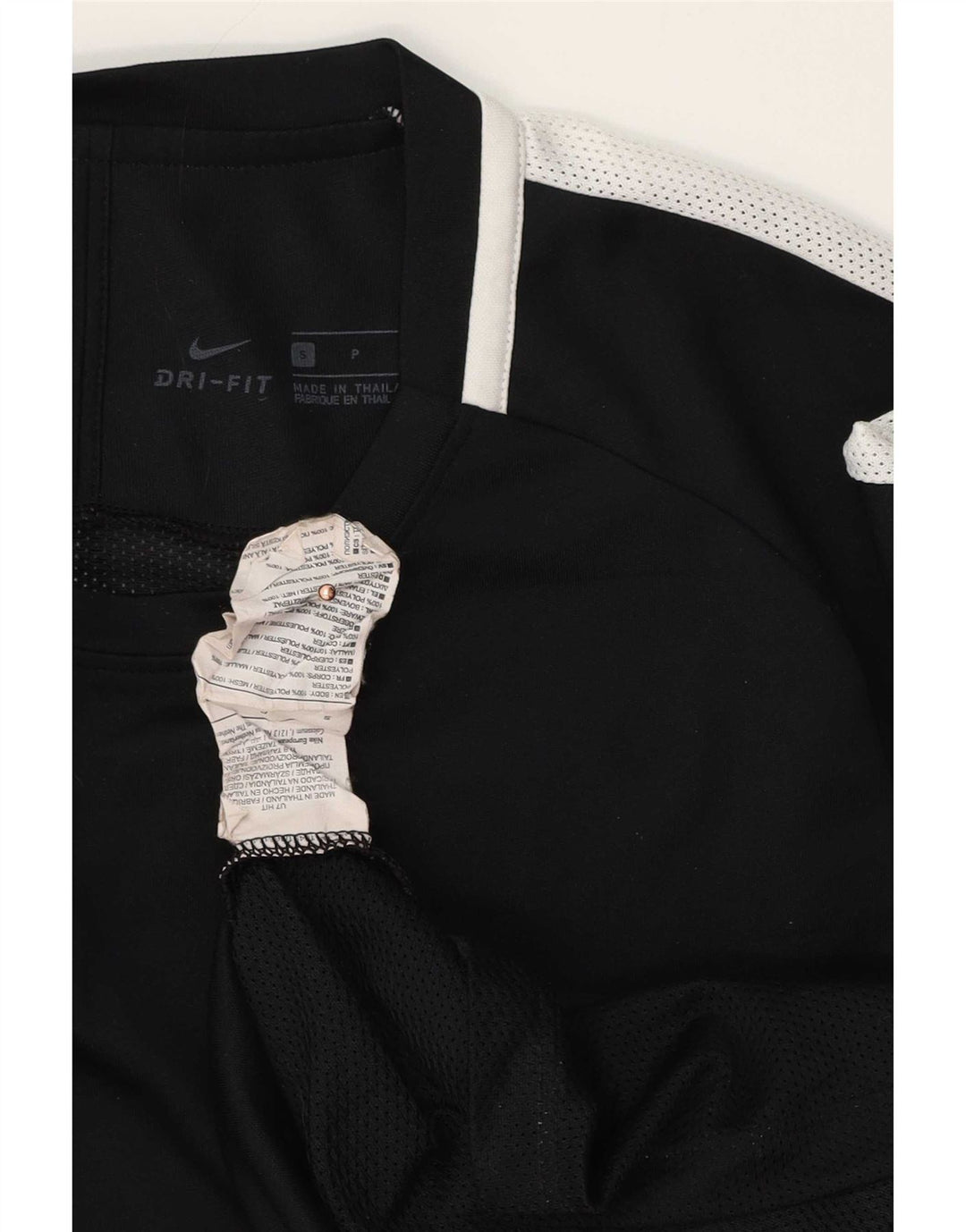 Мужская рубашка-поло Nike Dri Fit, маленькая черная, полиэстер с цветными блоками