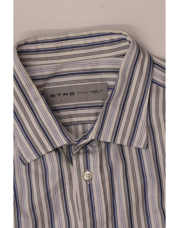Мужская рубашка с коротким рукавом Etro, размер 44 XL, в разноцветную полоску