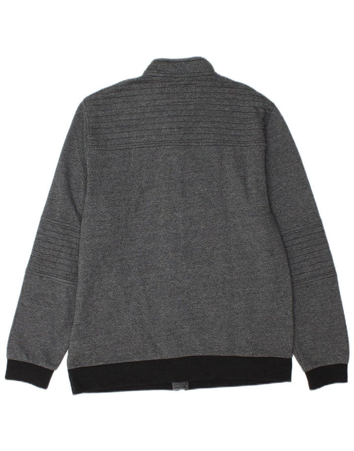 Guess Мужская куртка-бомбер UK 34 XS Серая, хлопок с цветными блоками