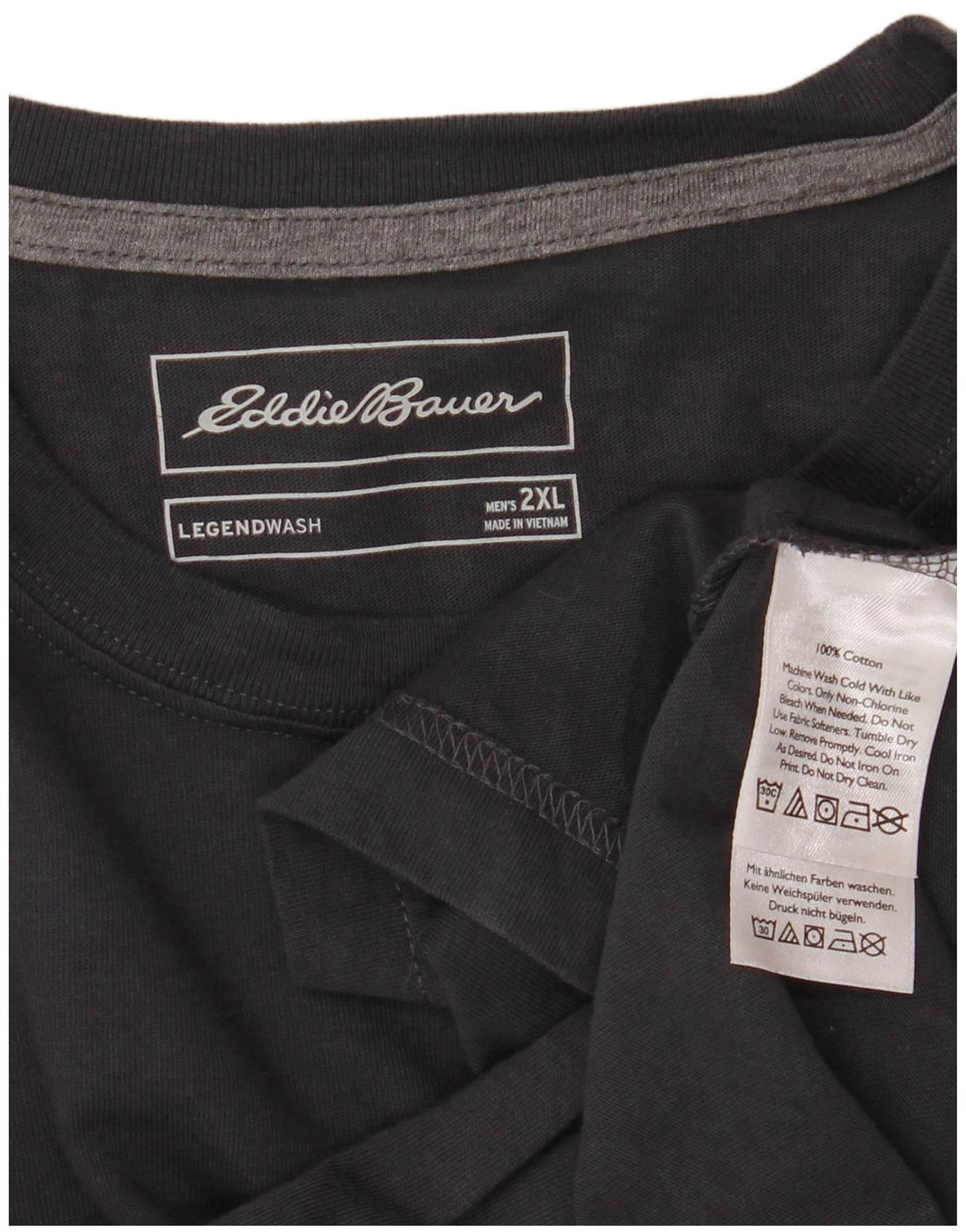 Мужская футболка EDDIE BAUER, 2XL, темно-синий, хлопок