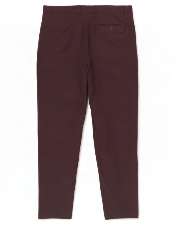 Topshop Женские узкие костюмные брюки UK 12 Medium W30 L27 Бордовый полиэстер