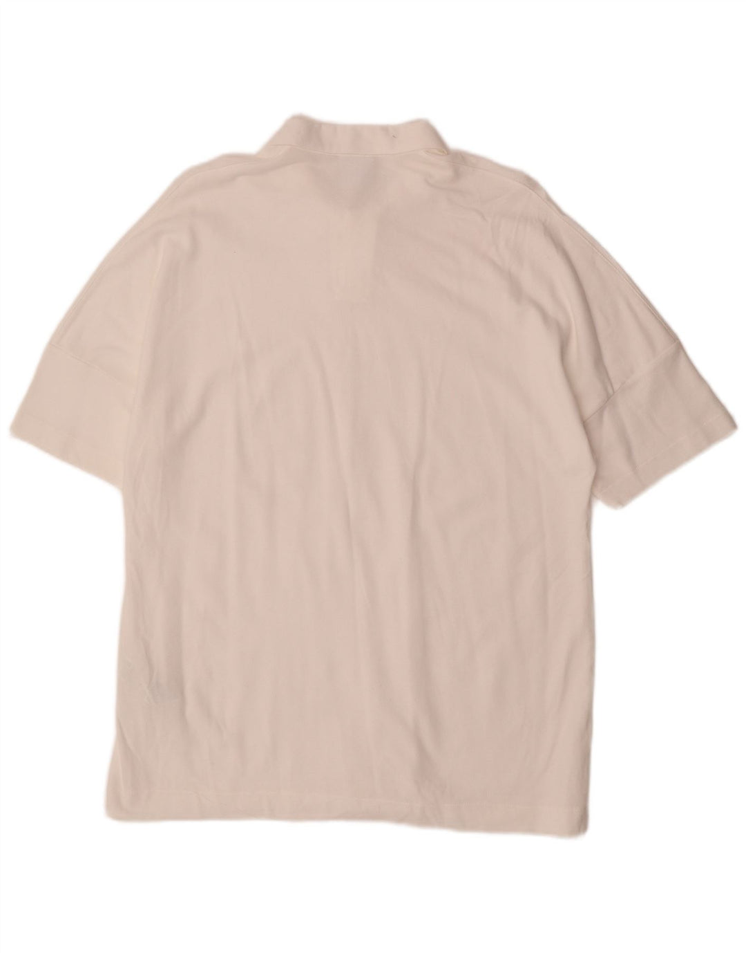 Мужская рубашка-поло Zara среднего размера из хлопка белого цвета