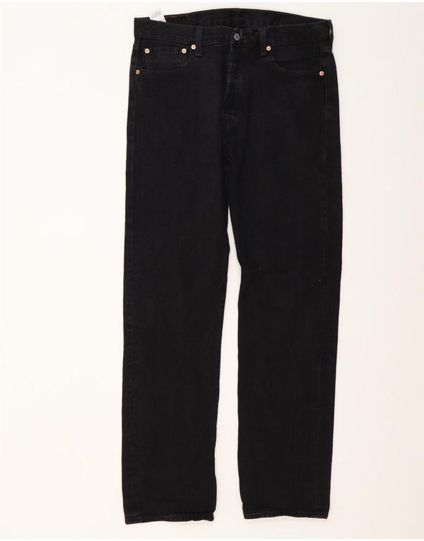 Мужские прямые джинсы Levi's 501 W34 L34, черный хлопок