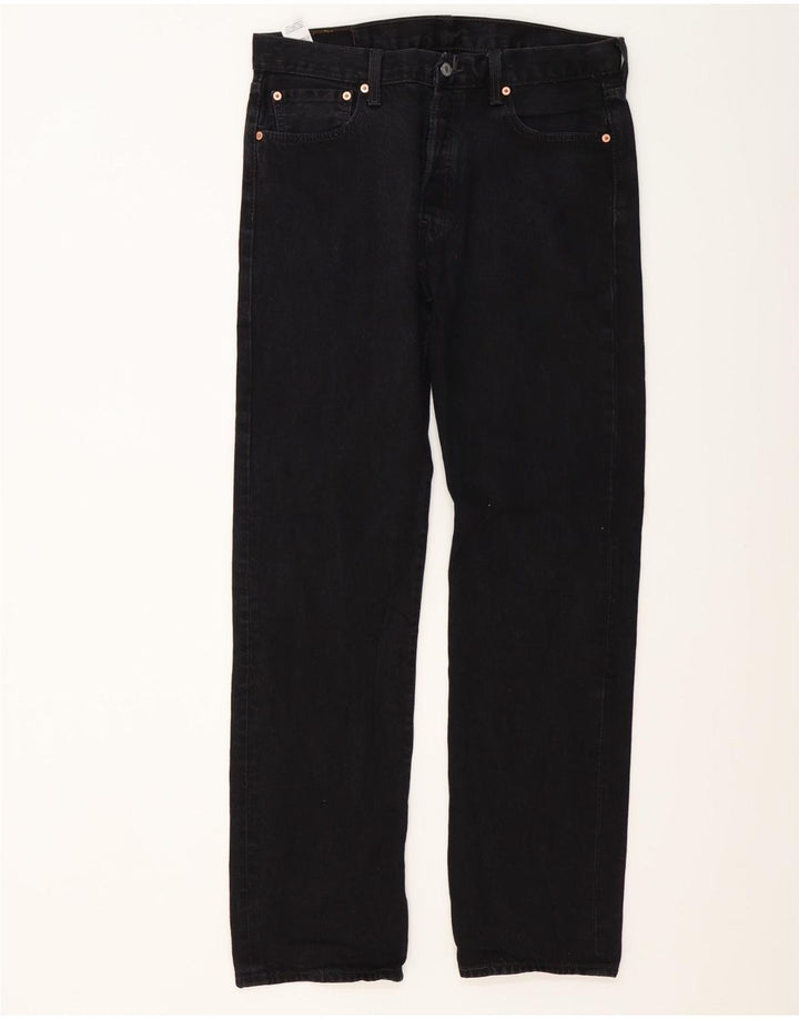 Мужские прямые джинсы Levi's 501 W34 L34, черный хлопок