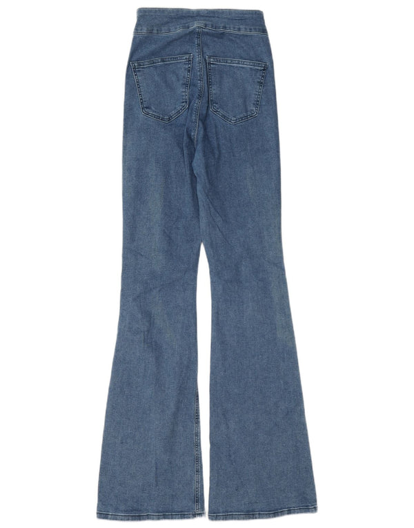 Женские расклешенные джинсы Topshop с высокой посадкой W26 L32, синий хлопок