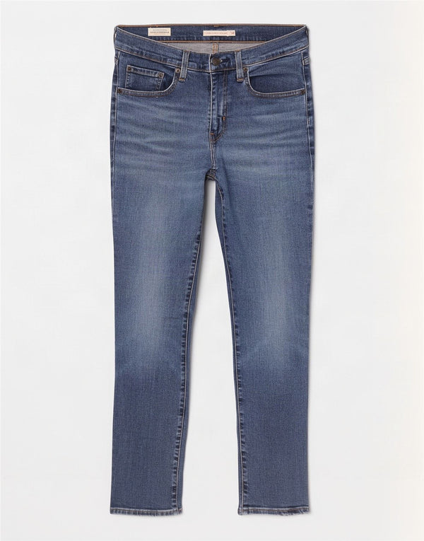 Женские прямые джинсы Levi's 724 с высокой посадкой W28 L28, синие, хлопок