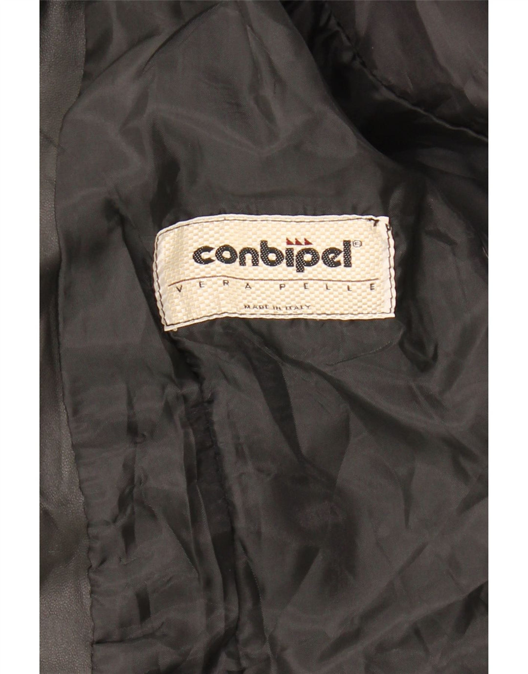 CONBIPEL Womens 1 Button Leather Blazer Jacket UK 12 Medium Black Leather Vintage Conbipel and Second-Hand Conbipel from Messina Hembry 
