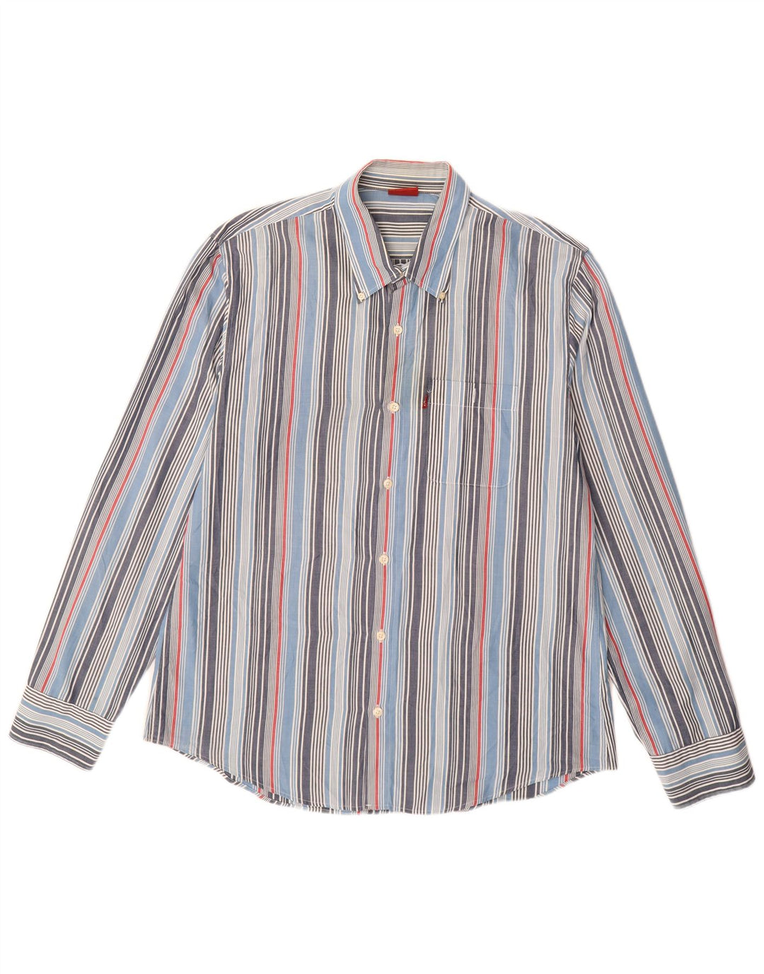 Мужская рубашка LEVI'S XL из хлопка в синюю полоску