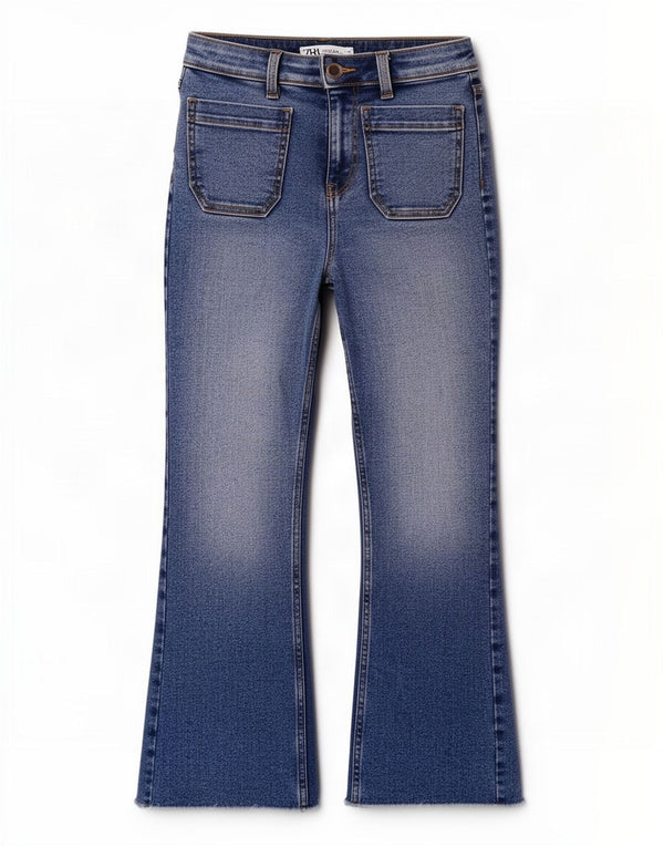 Zara Womens Bootcut Jeans EU 32 2XS W22 L27 Blue Cotton
