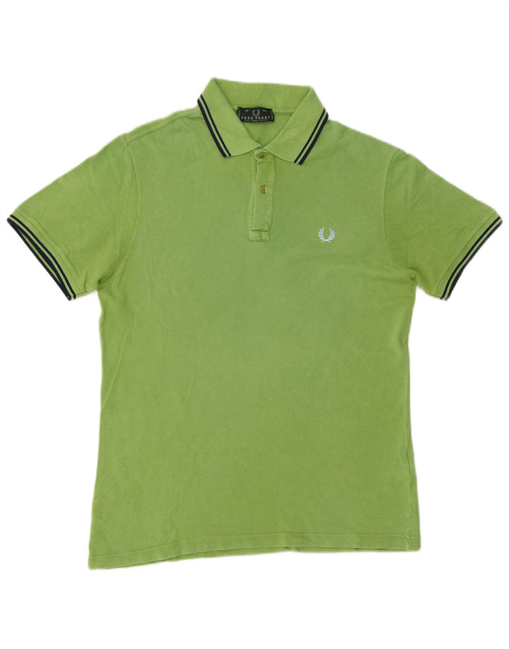 Мужская рубашка-поло Fred Perry, хлопок среднего зеленого цвета