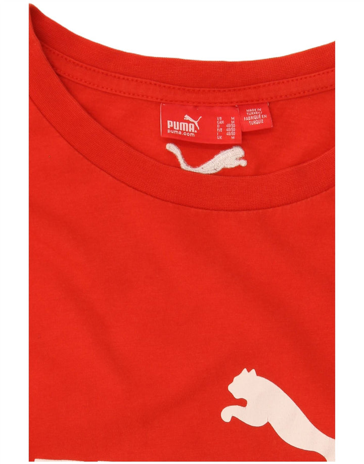 Мужская футболка с рисунком Puma, средний красный