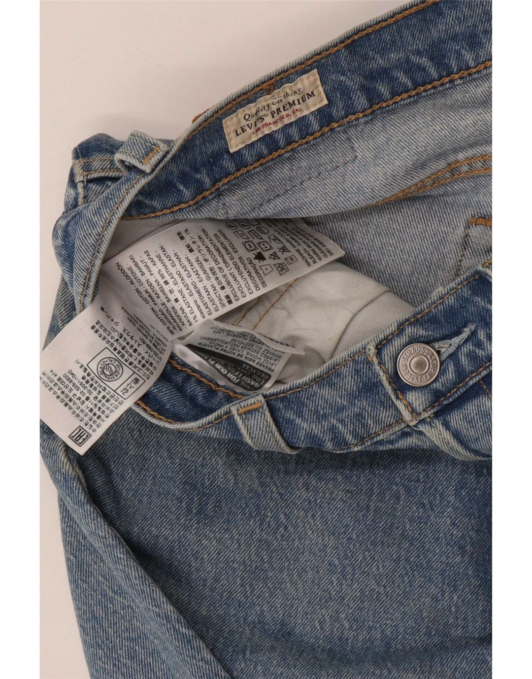 Женские прямые джинсы Levi's 501 W28 L28 синие, хлопок