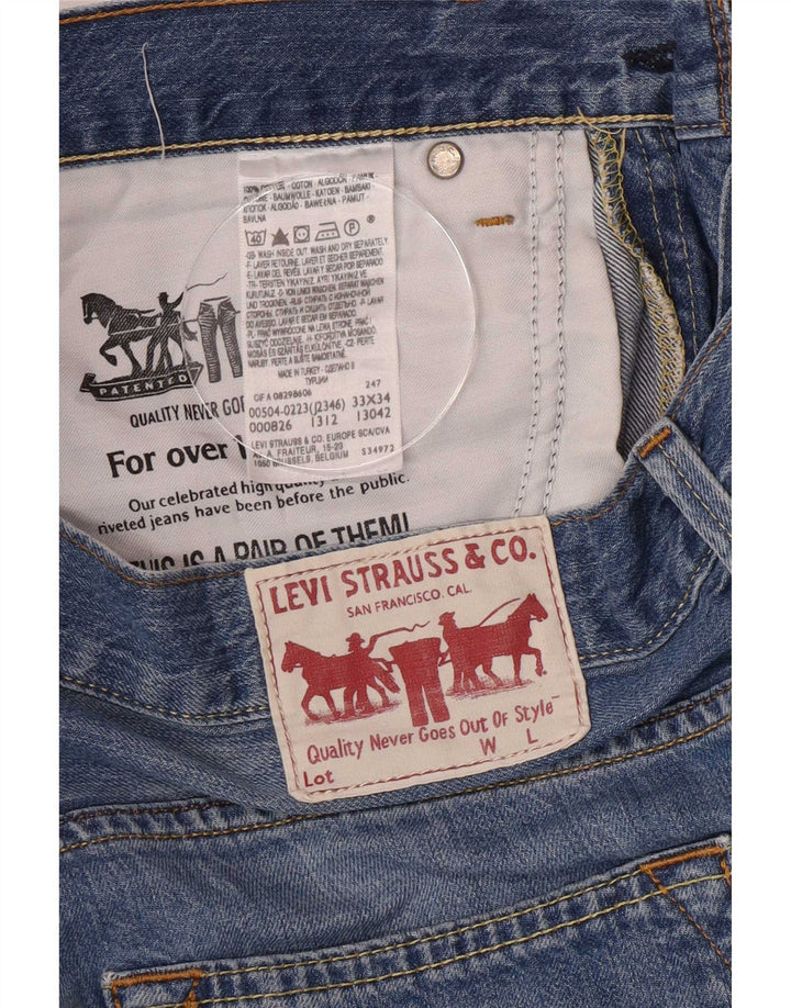 Мужские узкие джинсы Levi's W33 L34 Синий хлопок
